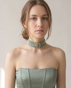 שמלת קרין · 13_neckline_crop_抹胸收腰长裙_绿色.jpg